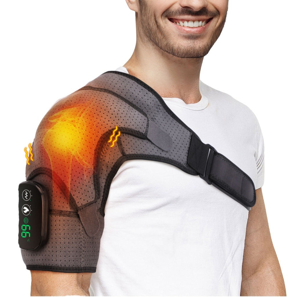 Heated Vibration Shoulder Massager & Support Wrap